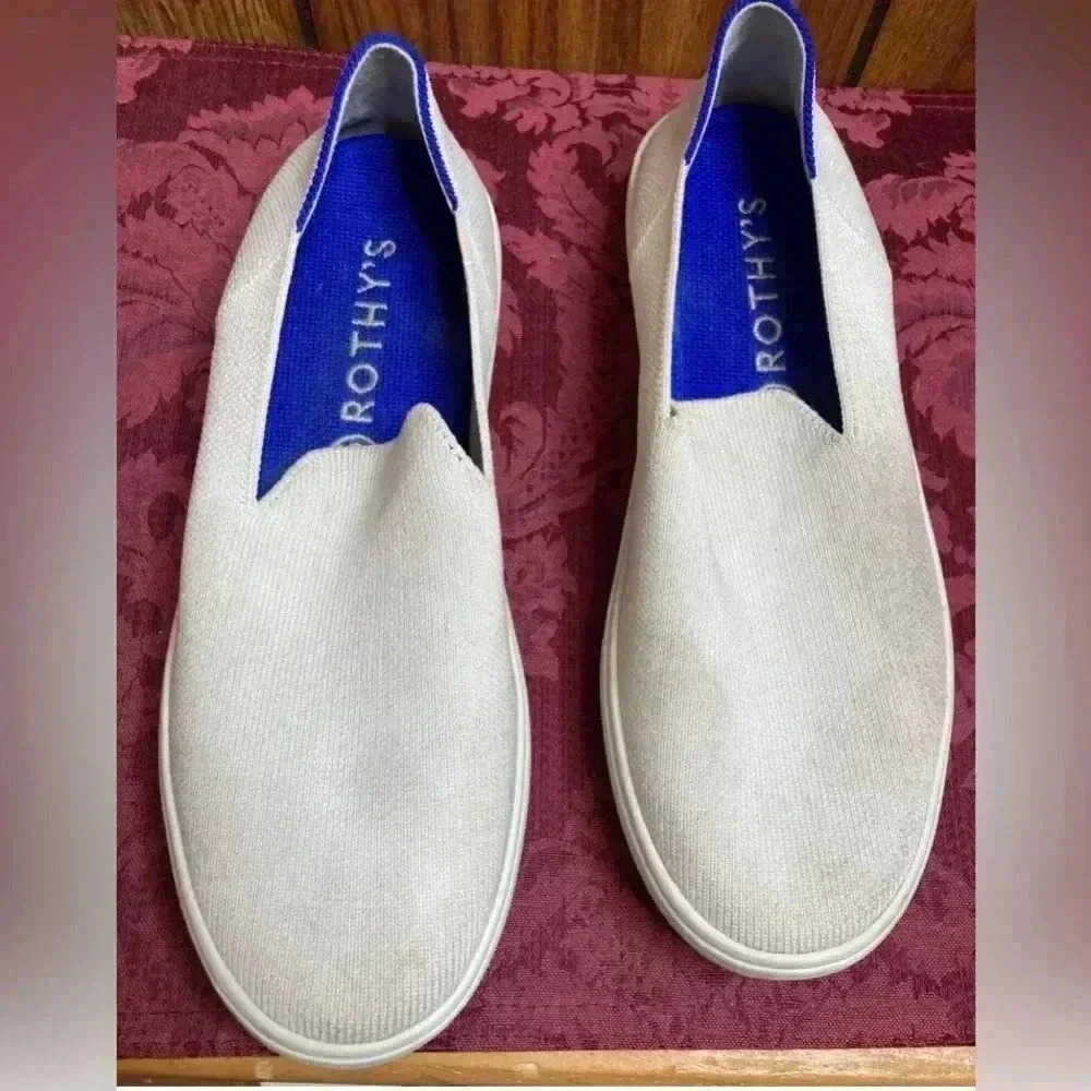 Woman ROTHY’S White Original Slip On Sneaker Shoe Sz 7.5 - Picture 3 of 12